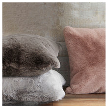 Load image into Gallery viewer, Charcoal Faux Fur Cushion
