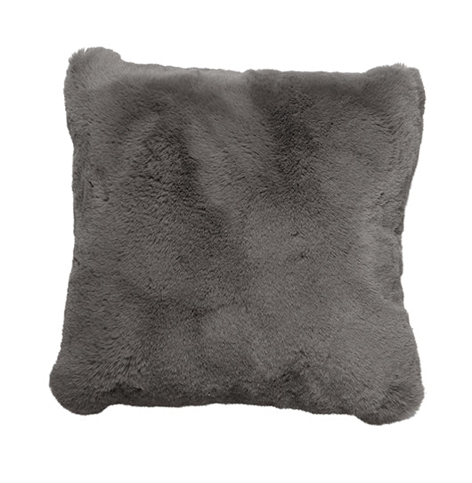Charcoal Faux Fur Cushion