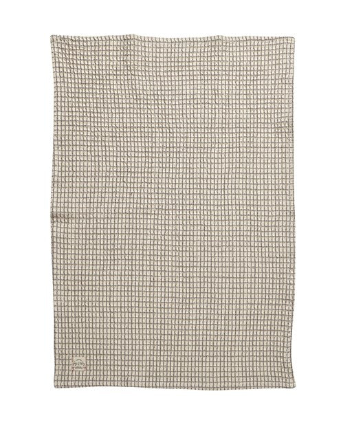 Window Pane Single Kitchen Tea Towel - Grey