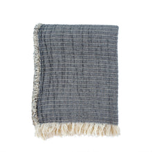 Load image into Gallery viewer, Kantha Stitch Grey Throw
