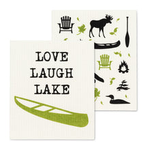 Load image into Gallery viewer, Swedish Dishcloth - Love Laugh Lake

