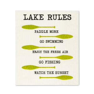 Swedish Dishcloth - Lake Rules