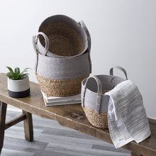 Load image into Gallery viewer, Two-Tone Grey &amp; Natural Basket
