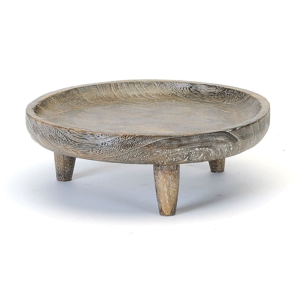Round Wooden Tray With Legs