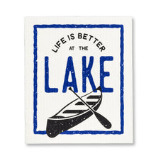 Load image into Gallery viewer, Swedish Dishcloth - Life is Better at the Lake
