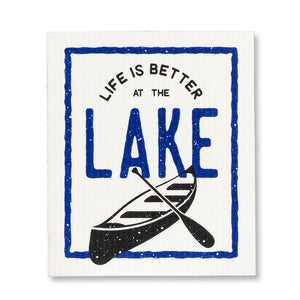 Swedish Dishcloth - Life is Better at the Lake