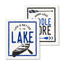 Load image into Gallery viewer, Swedish Dishcloth - Life is Better at the Lake
