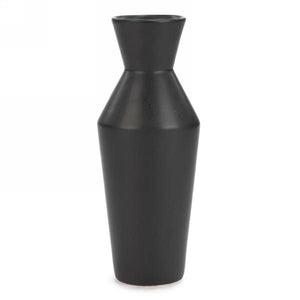 Matte black ceramic vase