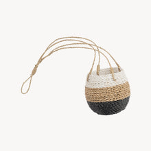 Load image into Gallery viewer, Hanging Wicker Basket - Triple Stripe
