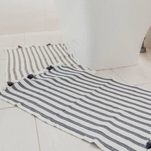 Load image into Gallery viewer, Grey Striped Bath Mat
