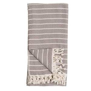 Turkish Towel - Bamboo Striped Slate