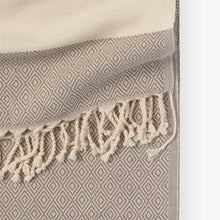 Load image into Gallery viewer, Turkish Towel - Diamond/Dune

