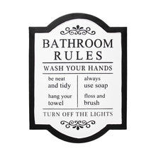Load image into Gallery viewer, Bathroom Rules Sign
