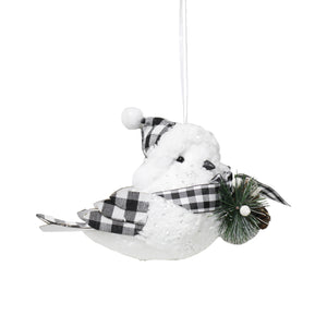 Fluffy Sparkle Bird Ornament
