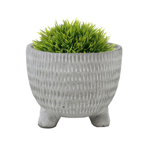 Footed Cement Pot