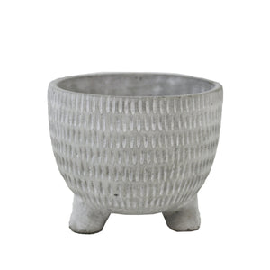 Footed Cement Pot