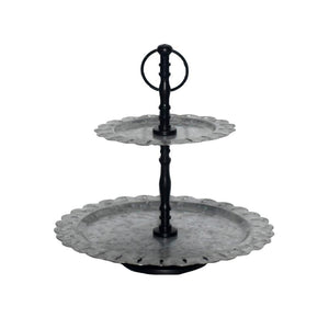 Galvanized Two-Tiered Tray