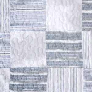 Marty Blue Striped Quilt