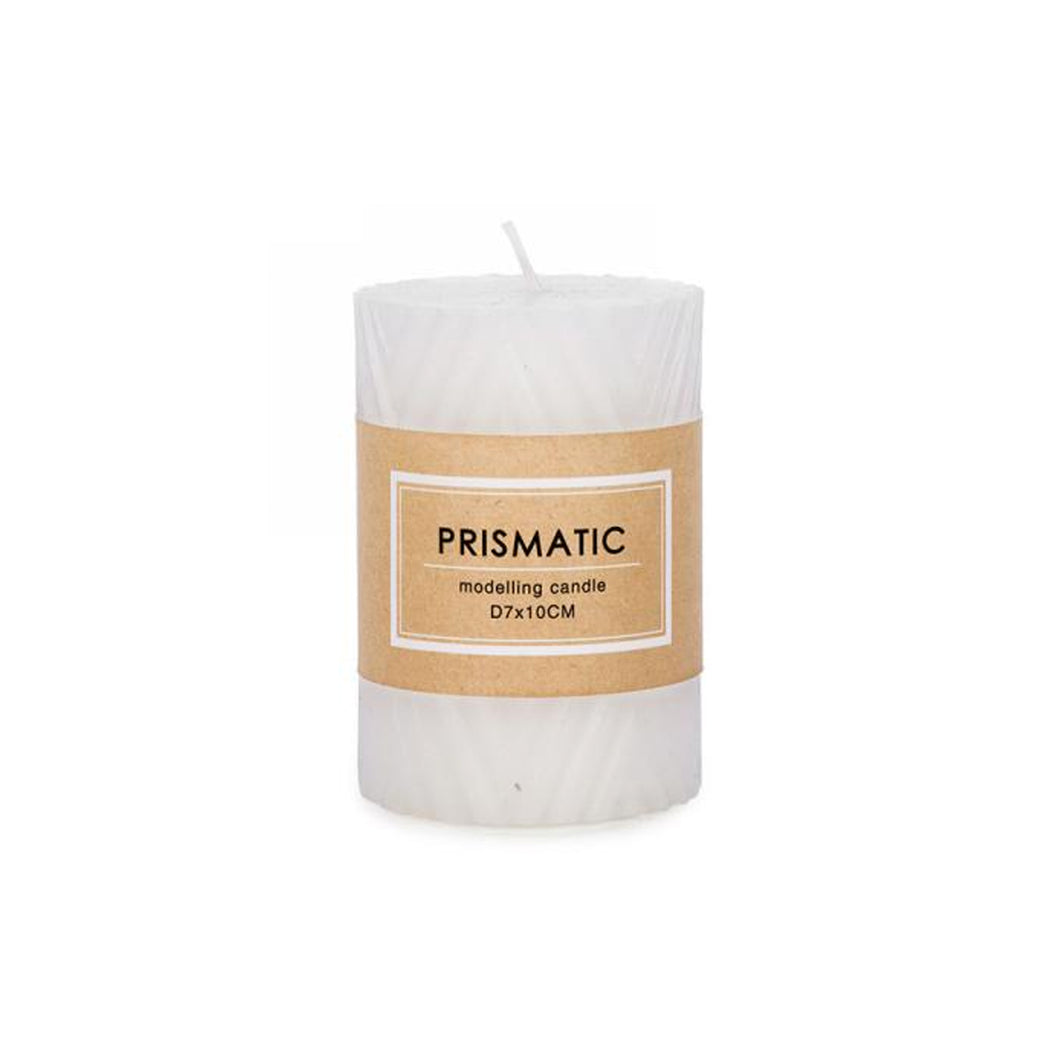 Prismatic White Candle