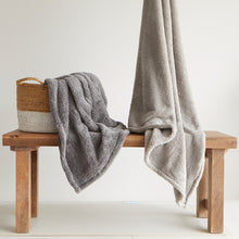Load image into Gallery viewer, Sherpa Grey Throw
