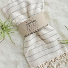 Load image into Gallery viewer, Turkish Towel - Bamboo Striped Mist

