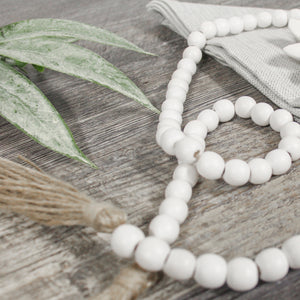 Tassel Blessing Beads | White